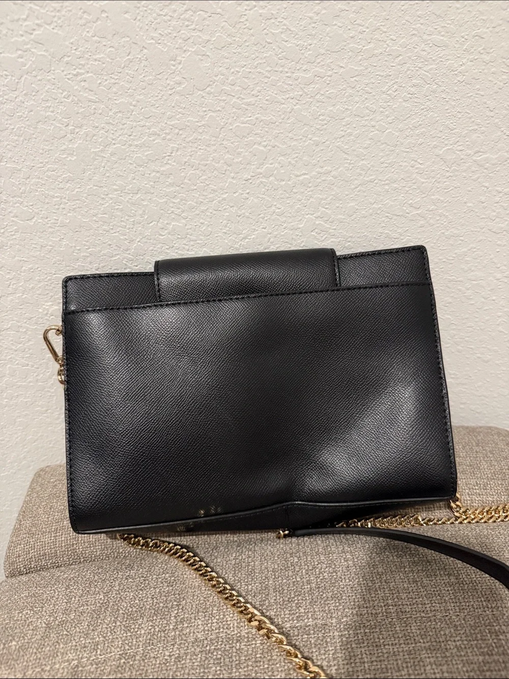Michael Kors Black Crossbody with Gold Chain Strap
